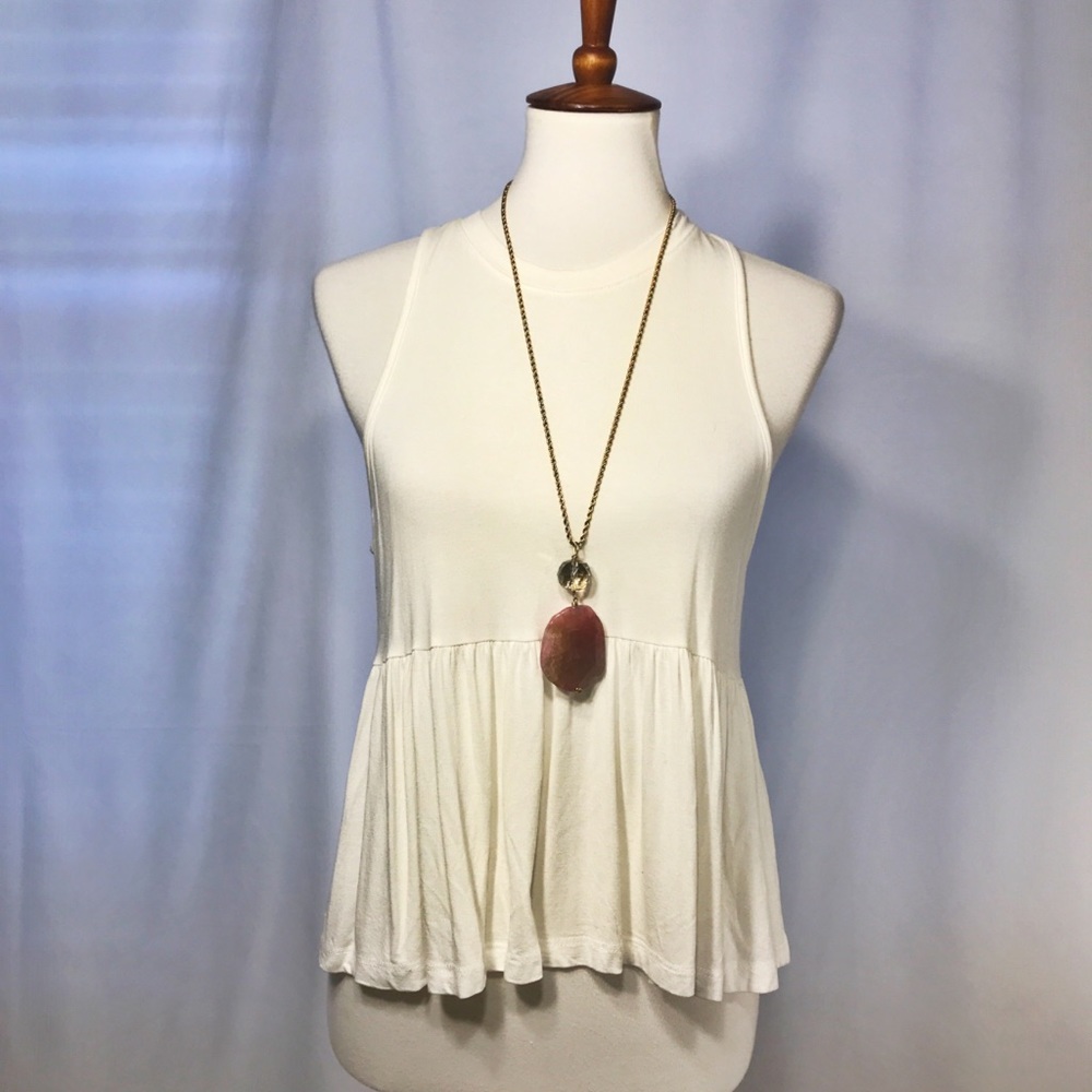 White Sleeveless Top